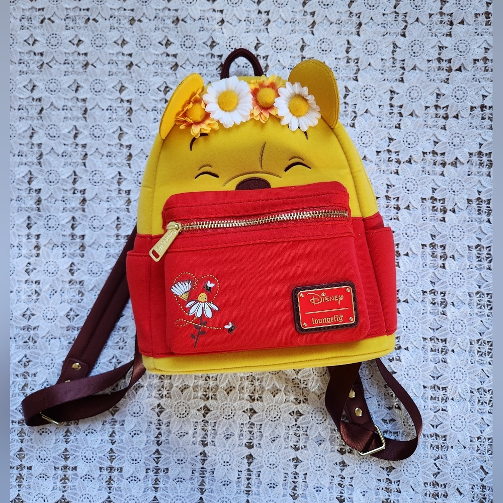Loungefly Disney Winnie The Pooh FLORAL CROWN Mini Backpack